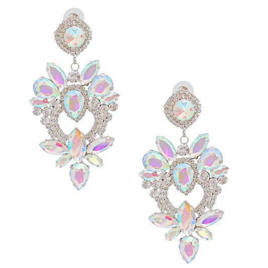 Aurore borealis purple crystal earrings