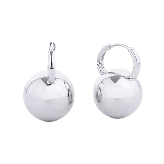 White gold small ball earrings